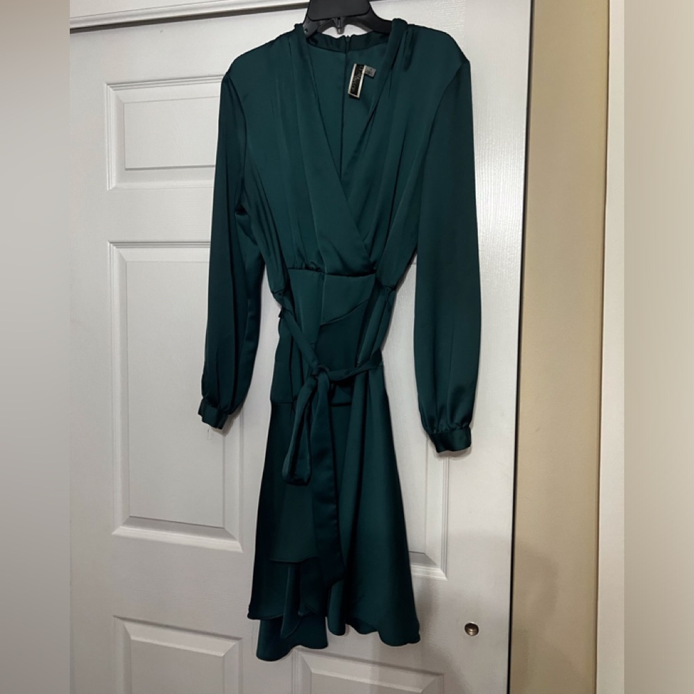 Women's Wrap Dress in Deep Teal